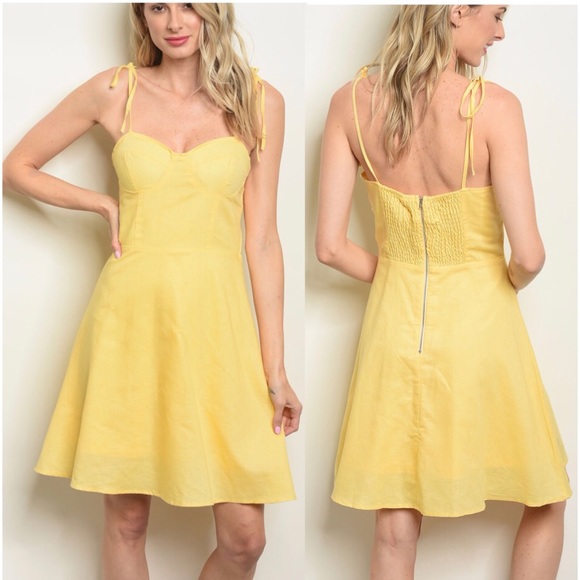 Alya Dresses & Skirts - NWT - Alya Yellow Sun Dress JR Size 3 Women’s XXS